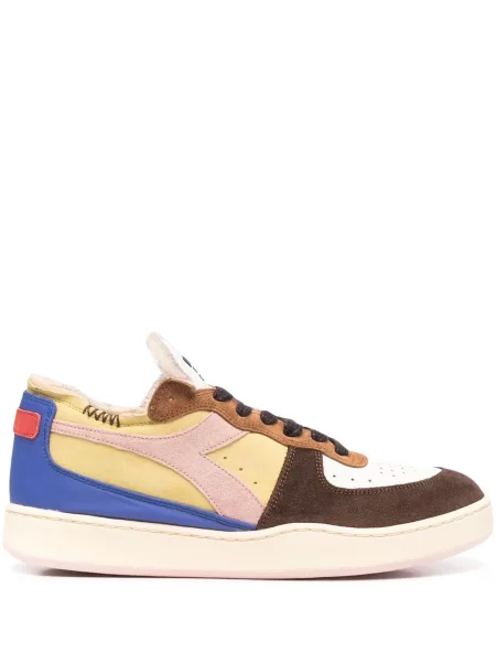 Sneakerși Diadora cu șireturi din dantelă galben
