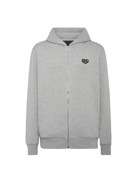 Bluza z kapturem Philipp Plein szara