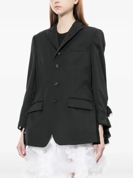 Sacou Noir Kei Ninomiya cu volane negru