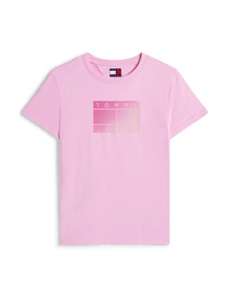 Tommy Jeans Tricou Gradient Flag roz