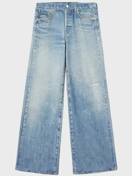 Махровые джинсы Allsaints голубые