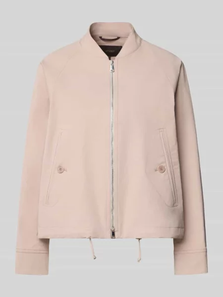 Kurtka w kroju regular fit z mieszanki bawełny ze stójką Windsor brązowa