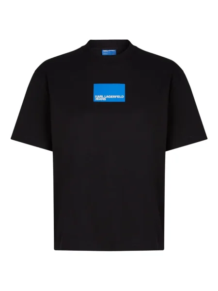 Tricou Karl Lagerfeld Jeans cu autograf negru