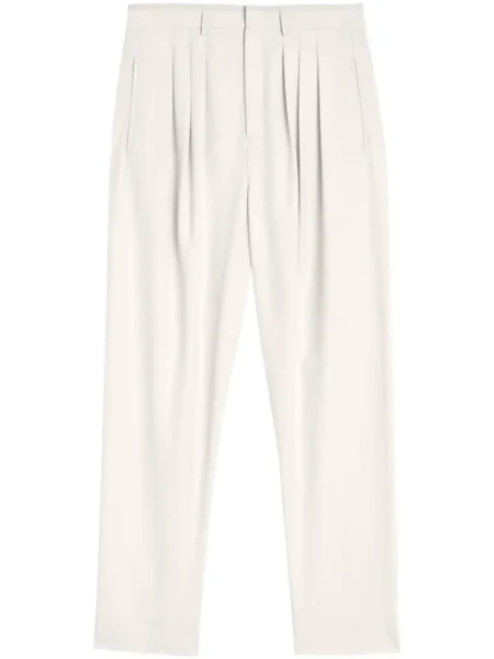 Pantaloni Lemaire plisate alb