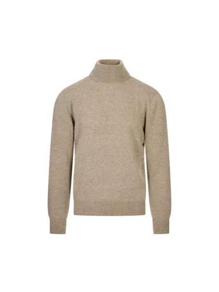 Sweter Agnona z kaszmiru brązowy