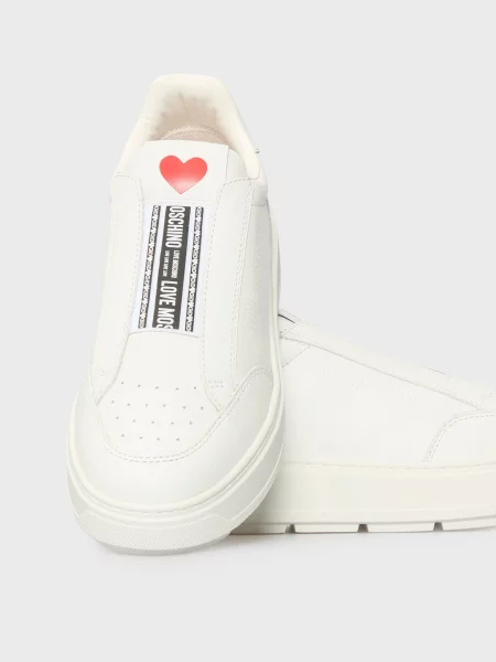 Шкіряні кросівки Moschino білі