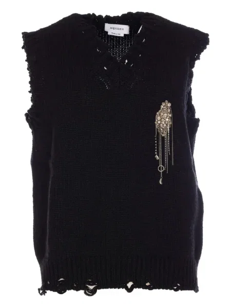 Vestă Alexander Mcqueen rupți negru