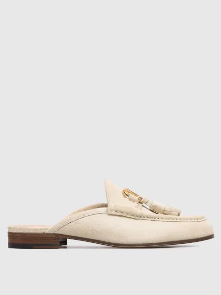 Замшевые мюли Valentino серые