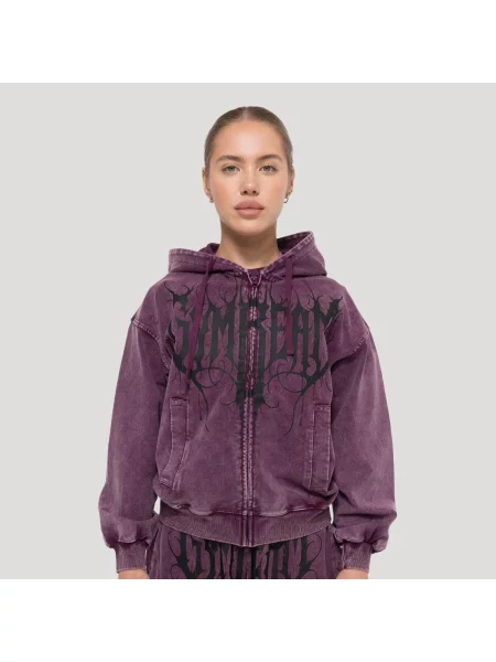 Bluza fitness z kapturem i zamkiem Abyss czerwona