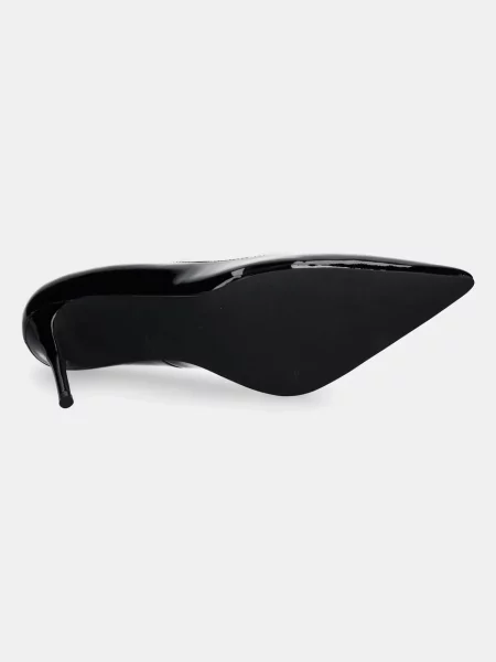 Bőr tűsarkú félcipő Kurt Geiger London fekete