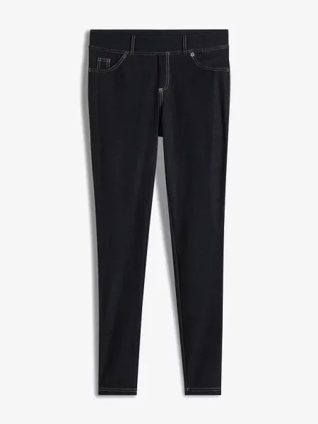 Legginsy o wyglądzie dżinsów czarne