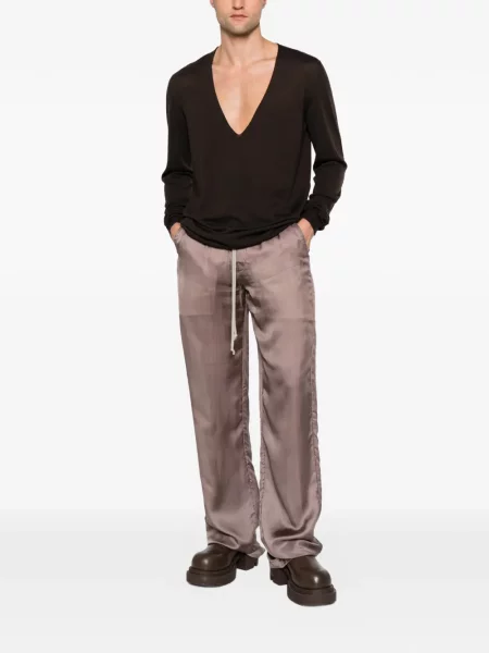 Pulover Rick Owens cu decolteu în V maro