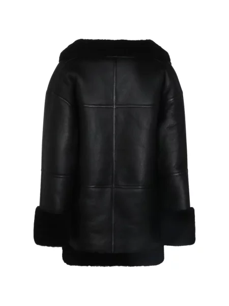 Geanta de piele Toteme negru