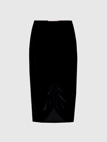 Оксамитова спідниця з шовком Valentino чорна