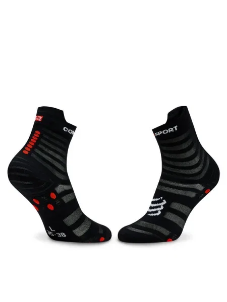 Чорапи Compressport Pro Racing Socks Ultralight Run High White/Alloy черно