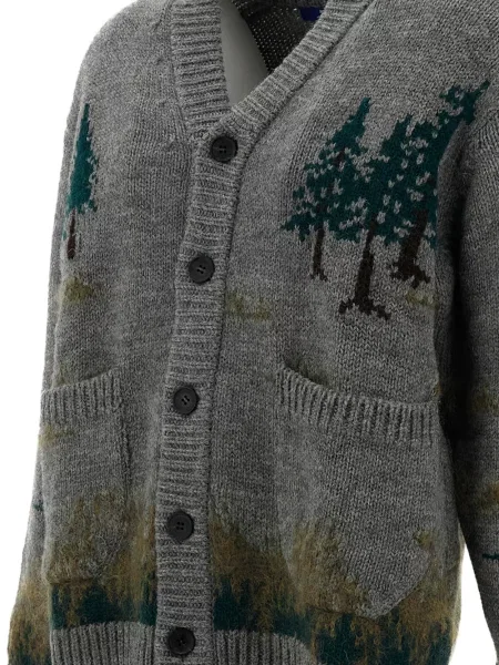 Cardigan Junya Watanabe Man tricotate gri