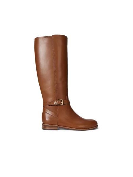 Oficerki LAUREN RALPH LAUREN brązowe