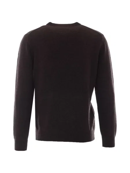 Pulover Ballantyne cu model argyle cu decolteu rotund maro