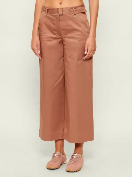 Joop! Pantaloni cu cordon Peppa | flare fit maro