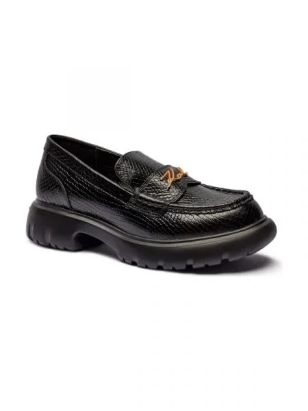 Karl Lagerfeld Bőr loafer cipők fekete