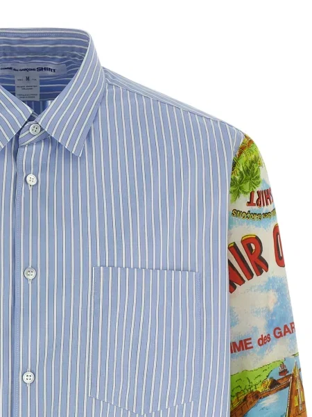 Cămașă Comme Des Garçons Shirt cu dungi albastru