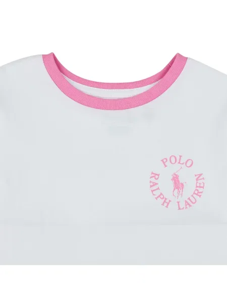 Tricou polo copii Polo Ralph Lauren alb