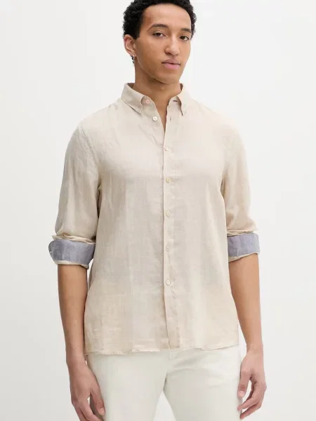 PS Paul Smith Cămașă bărbați din in bej
