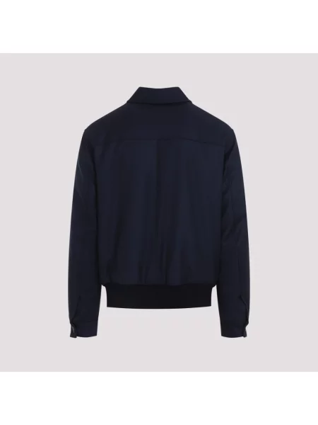 Kurtka bomber Kiton wełniany niebieski