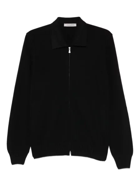Cardigan Fileria din cașmir negru