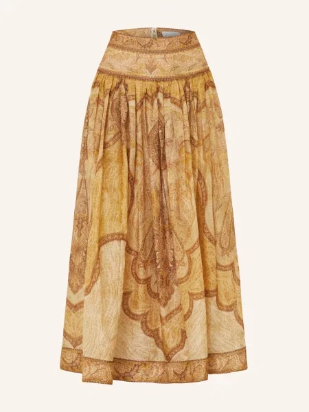 Zimmermann Sukně Wanderlust S Třpytivou Nití tmavě / hnědá / tmavě oranžová žlutá