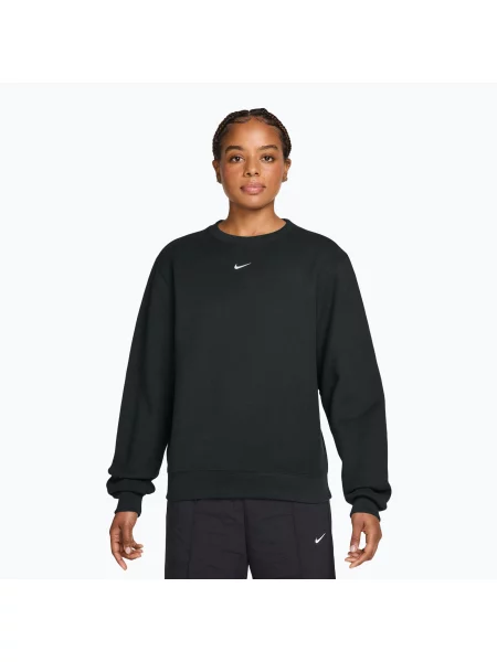 Bluză pentru femei Nike Studio Fleece total black/sail negru