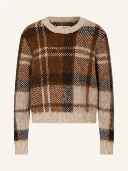 Barbour Svetr Glendyn S Alpakou hnědá / béžová černá