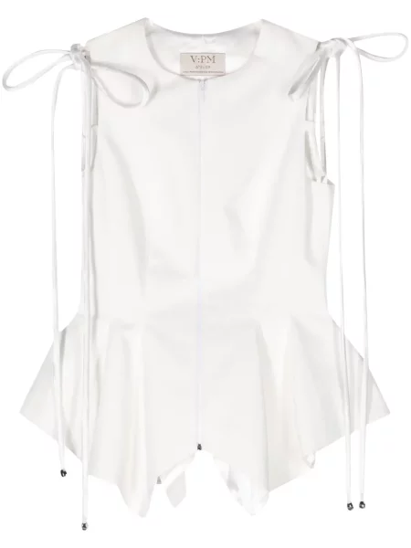 Cu peplum top V:pm Atelier alb