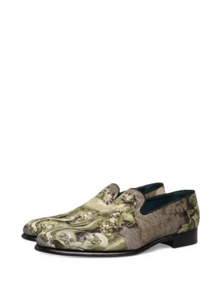 Loafers Dolce & Gabbana s potiskem zelené