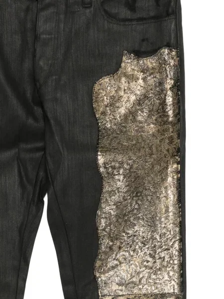 Blugi Roberto Cavalli cu imagine cu model leopard negru