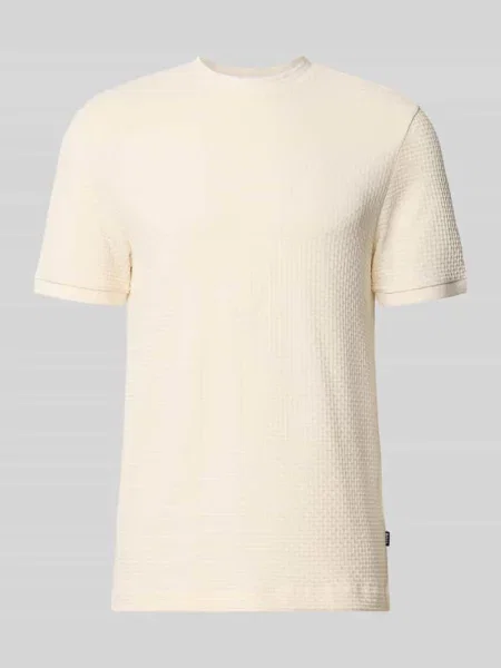 T-shirt o kroju regular fit z czystej bawełny model H-thompson Boss biała
