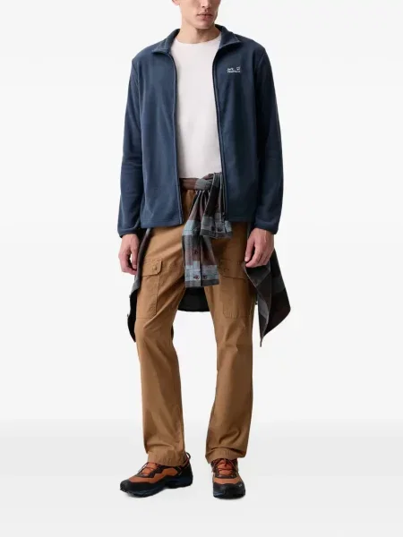 Pulover Jack Wolfskin din fleece albastru