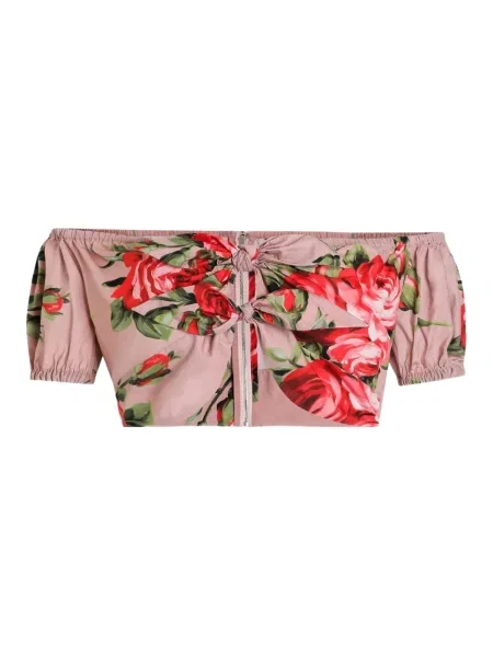 Krótka bluzka Dolce And Gabbana różowa