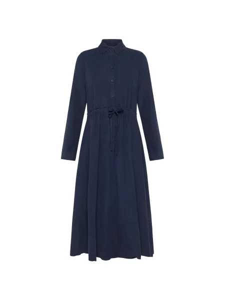 Lung rochie Deha de catifea cord albastru