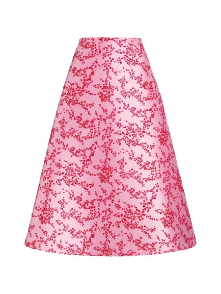 Fustă midi Alberta Ferretti cu model floral roz