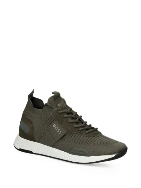 Sneakerși Boss cu imagine verde
