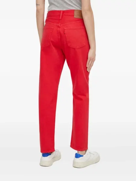 Blugi drepți Levi's® zdrențuiți negru