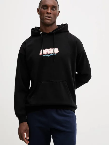 Pulover Rip Curl RAW ENERGY s kapuco črna