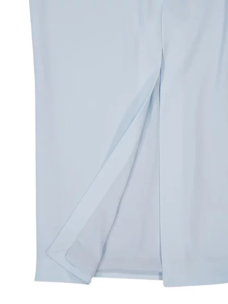 Rochie midi Roland Mouret fără mâneci drapată albastru