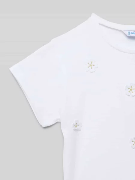 T-shirt z czystej Bawełny Only biała