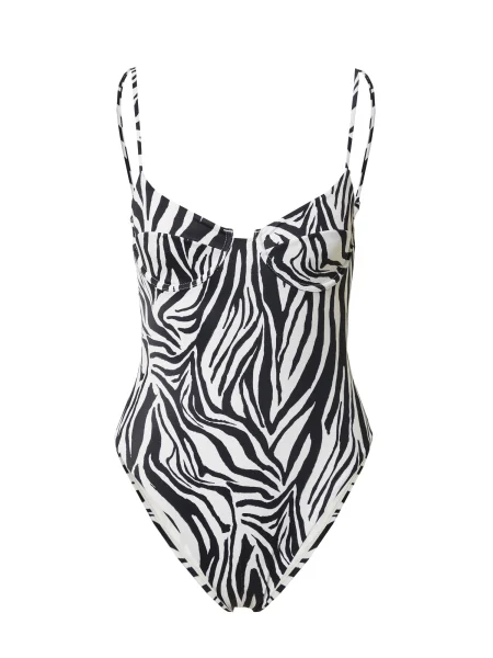 EDITED Costum de baie întreg Ulfa negru alb