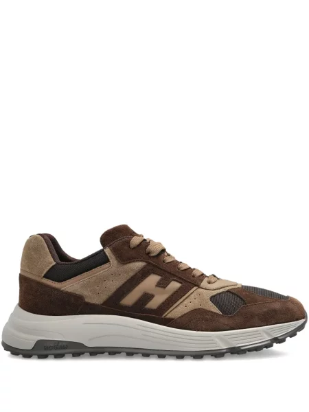 Sneakerși Hogan din piele de căprioară maro