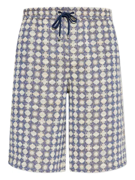 Pantaloni scurți Amiri cu imprimeu geometric albastru