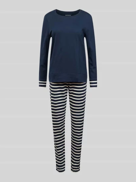 Piżama z wzorem w Schiesser niebieska