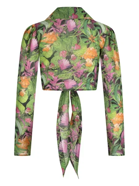 Cămașă Paramidonna cu imagine verde